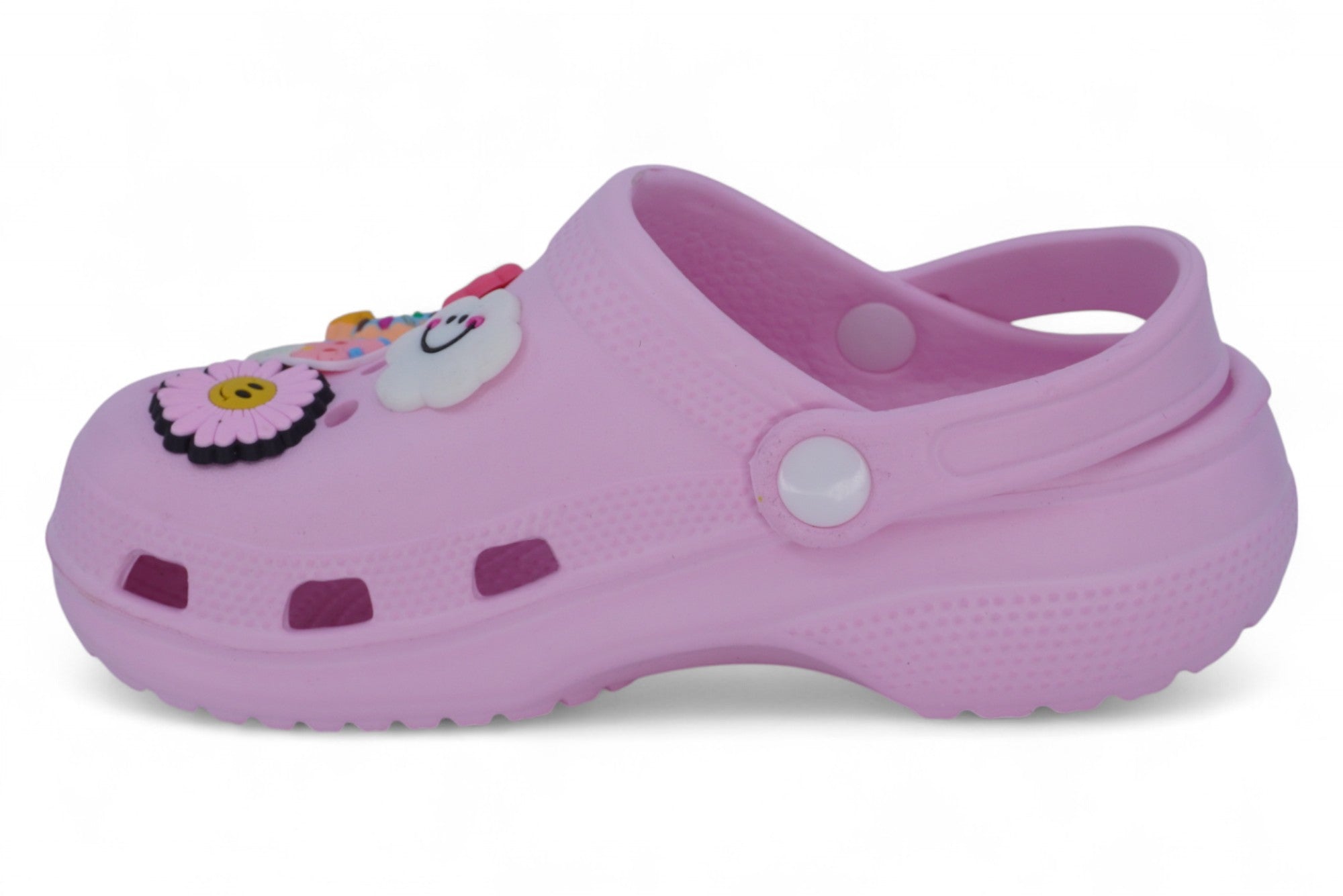 Girls' Pink Charm Clog