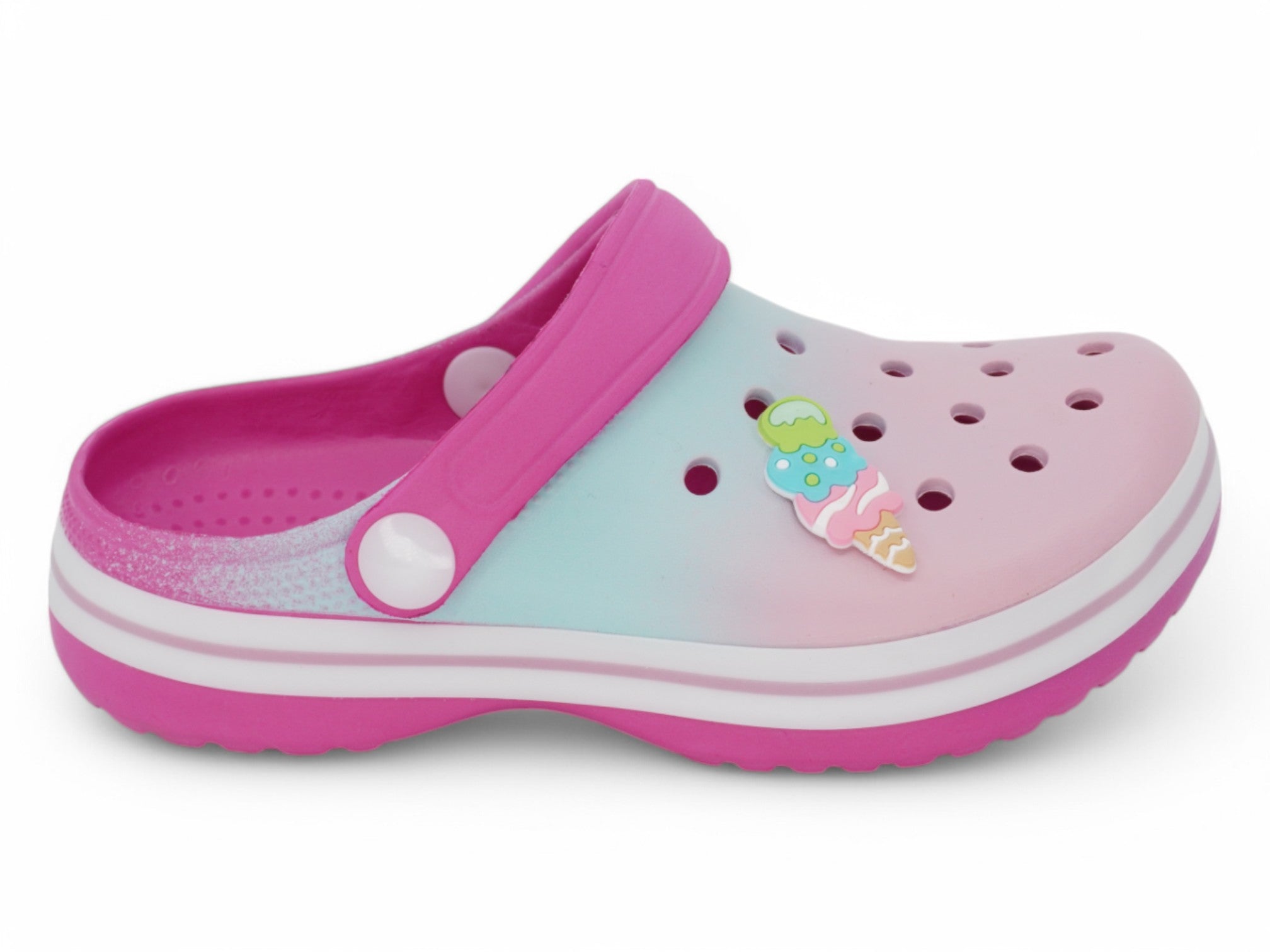Girls Ice Cream Charm Clog