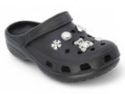 Girls Black CZ Charm Clog