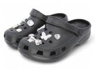 Girls Black CZ Charm Clog