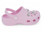 Girls Pink CZ Charm Clog