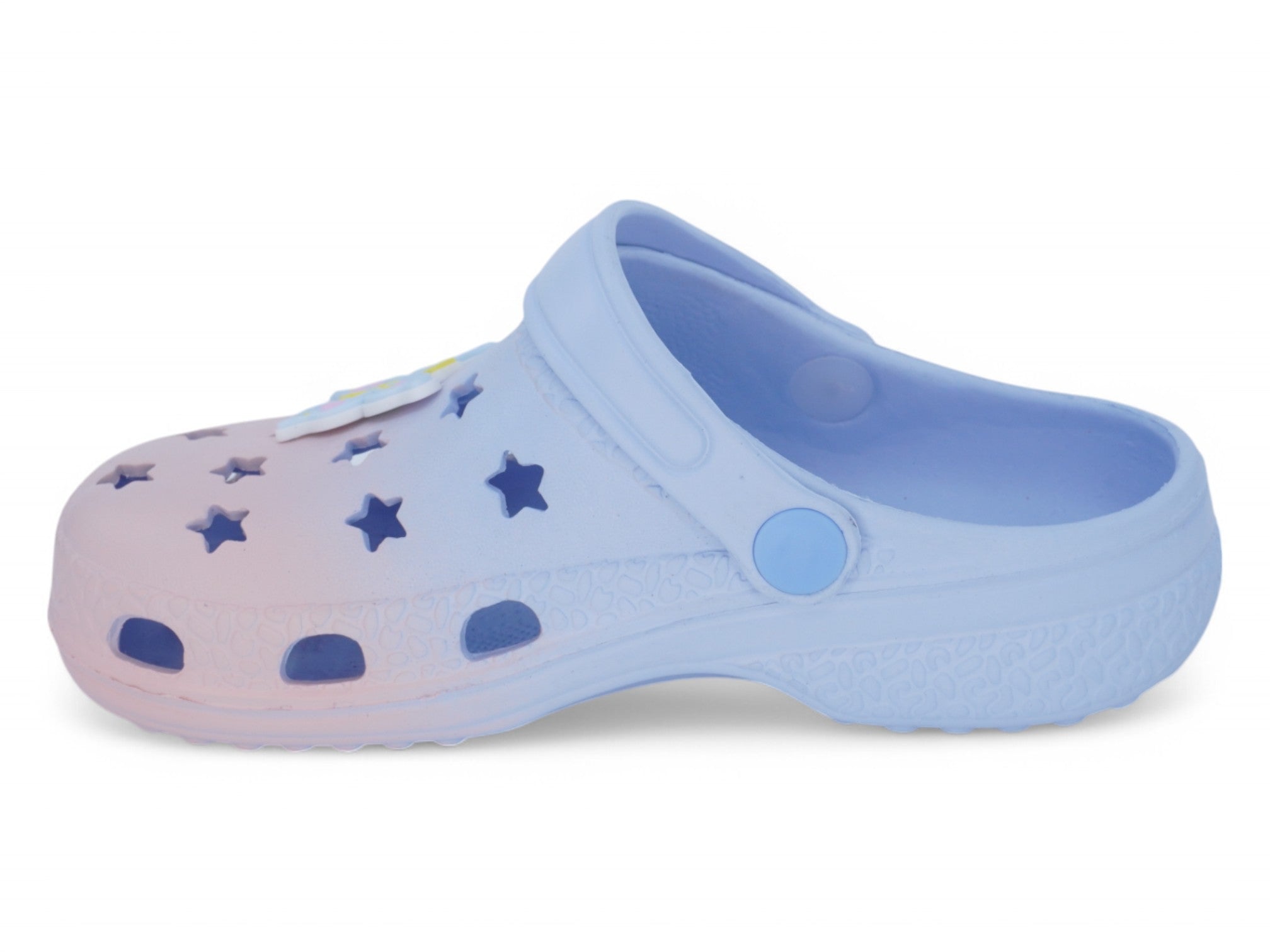 Girls Blue Butterfly Ombré Clog
