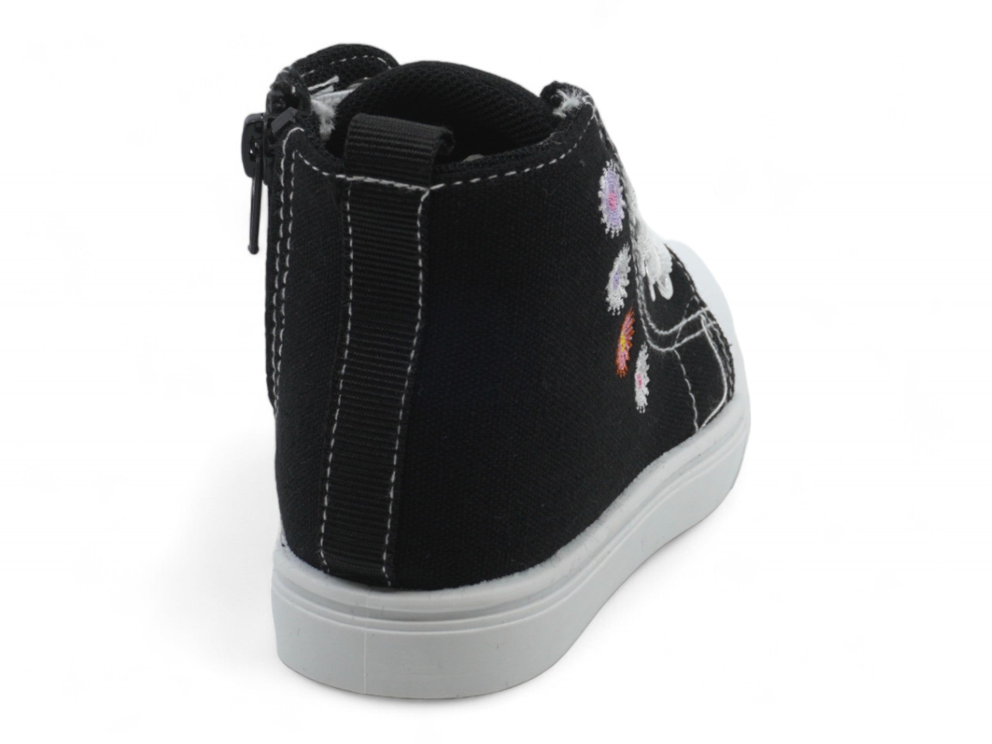 Toddler Black Flower High Top Sneaker