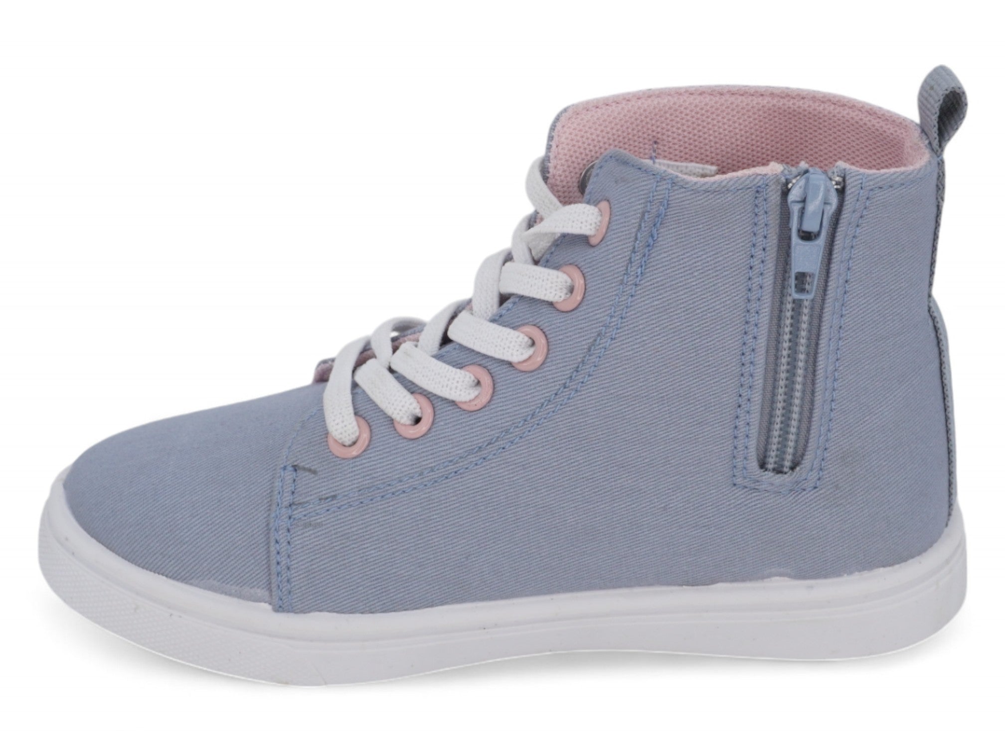 Girls Gray Patch High Top Sneaker