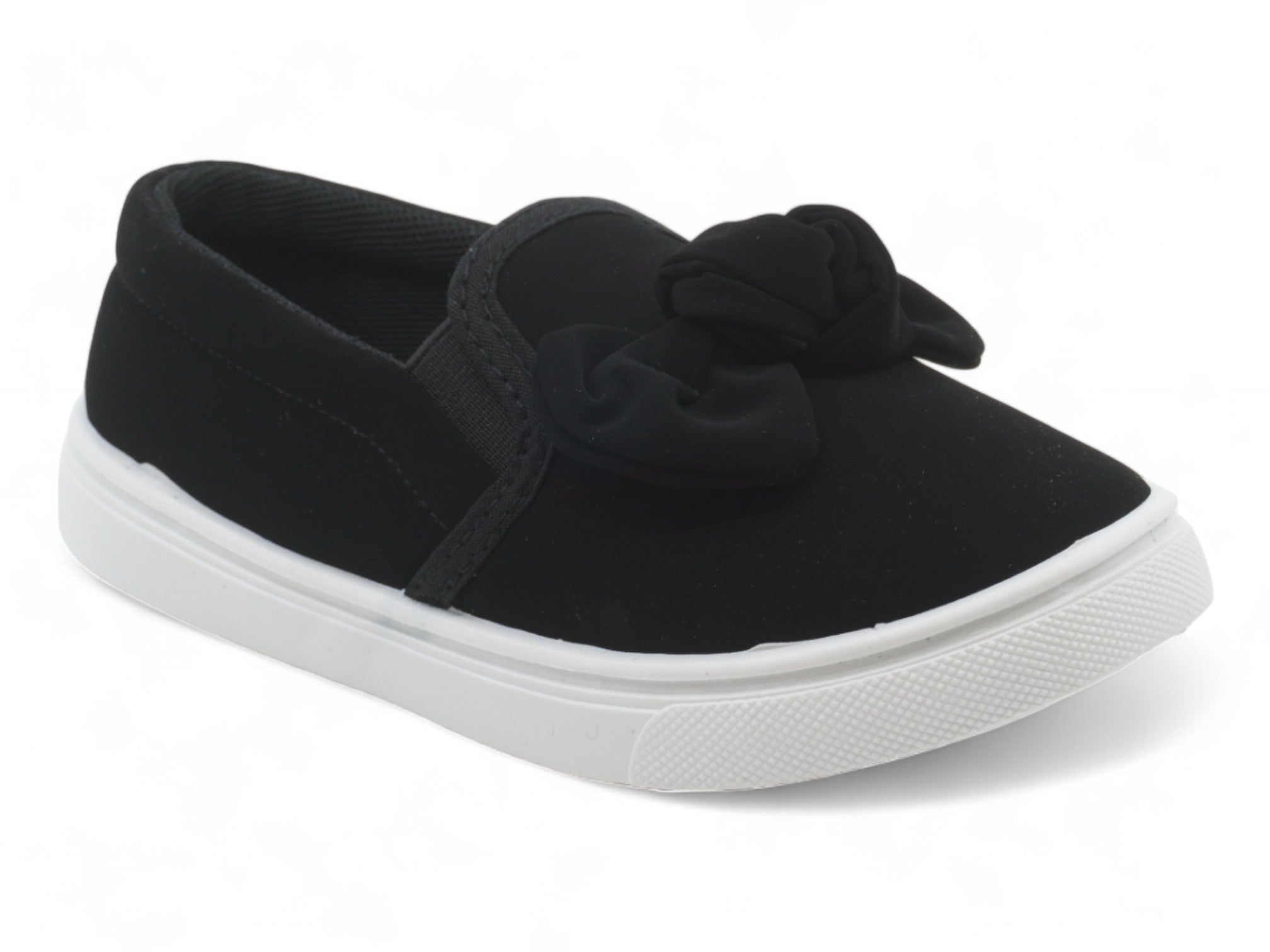 Toddler Black Bow Slip On
