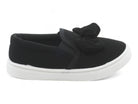Toddler Black Bow Slip On