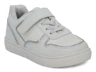 Toddler White & Silver Velcro Court Side Sneaker