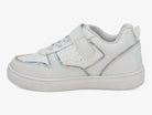 Toddler White & Silver Velcro Court Side Sneaker