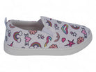 Toddler White Rainbow Print Slip On