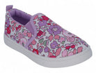 Toddler White Purple Multicolor Flower Slip On