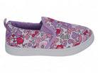 Toddler White Purple Multicolor Flower Slip On