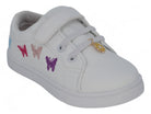 Toddler White Butterfly Embroidered Sneaker