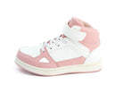 Girls Pink & White High Top Sneaker