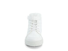 Girls' White Quilted Vegan Leather High Top