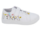 Girls' White Flower & Bee Sneaker