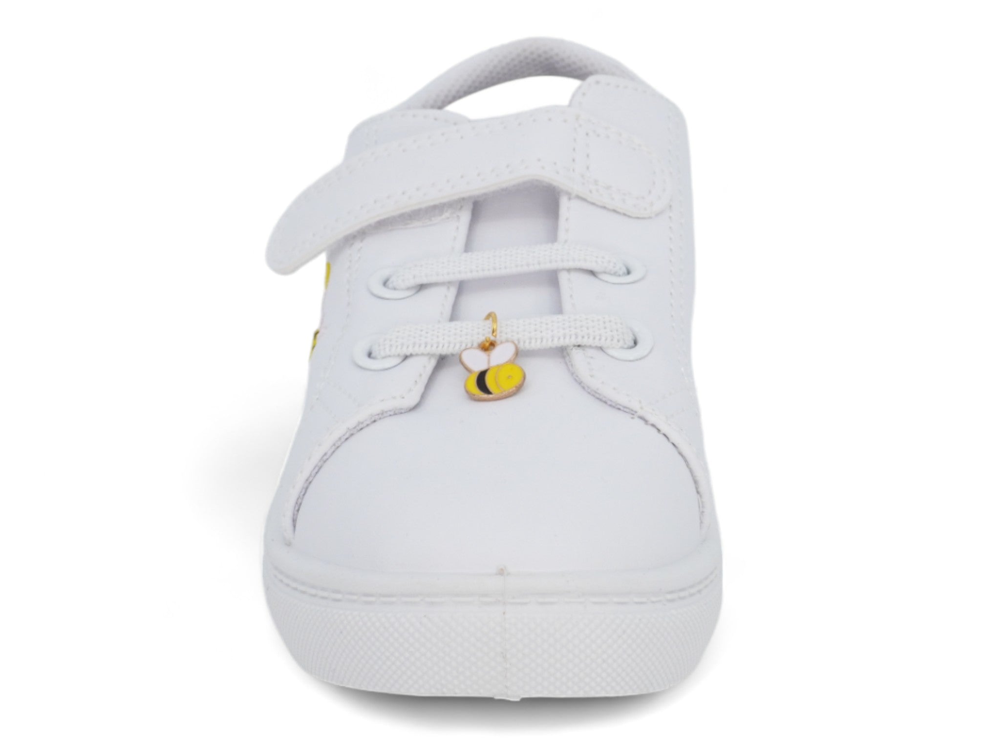 Girls' White Flower & Bee Sneaker