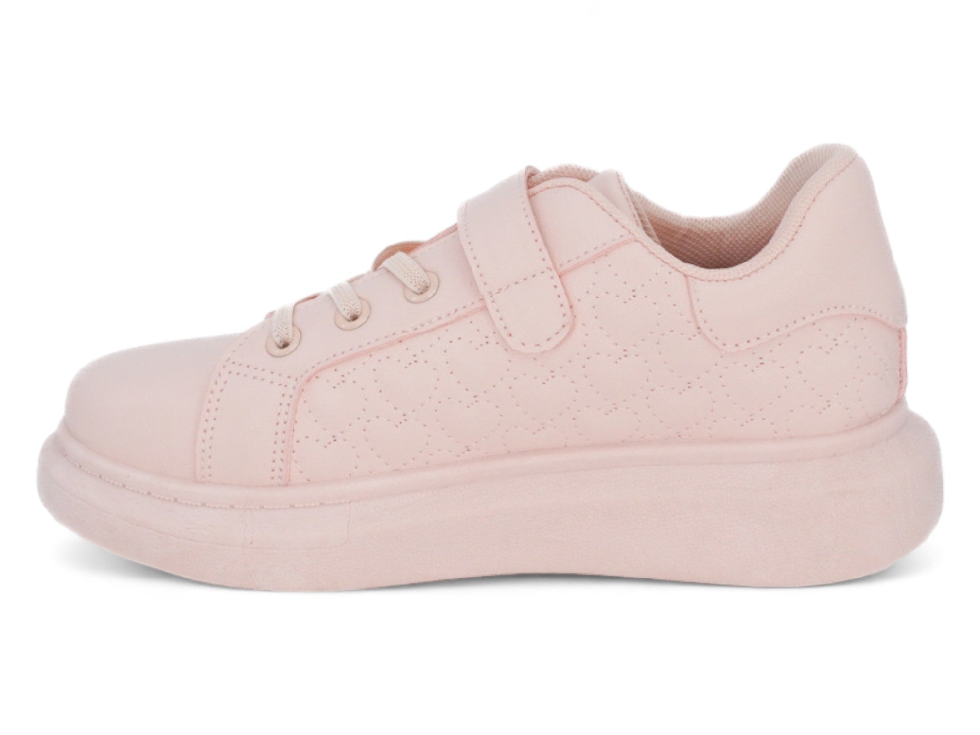 Girls Pink Heart Platform Sneaker