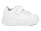 Girls White Heart Platform Sneaker