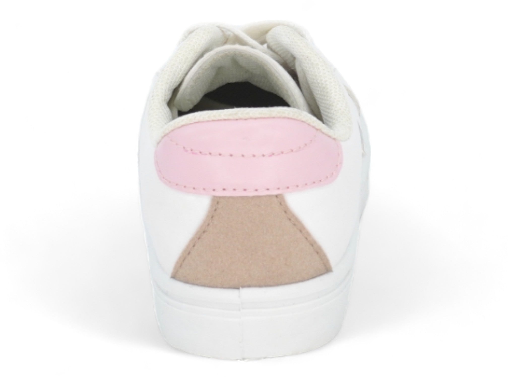 Girls' White & Pink Star Sneaker
