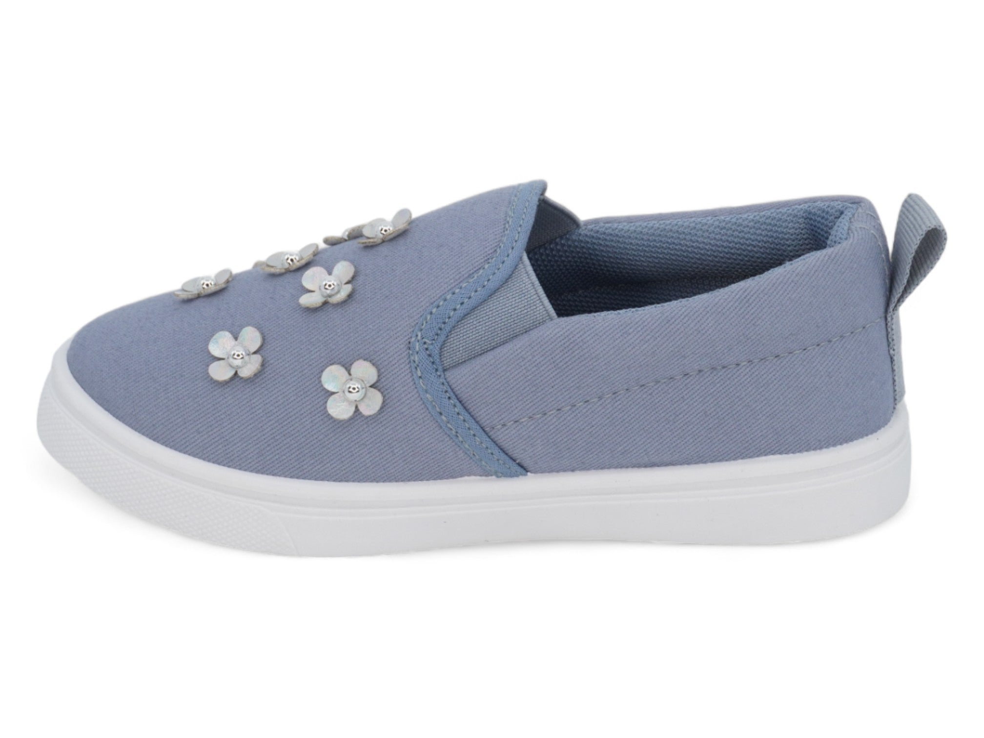 Girls' Denim Flower Slip On