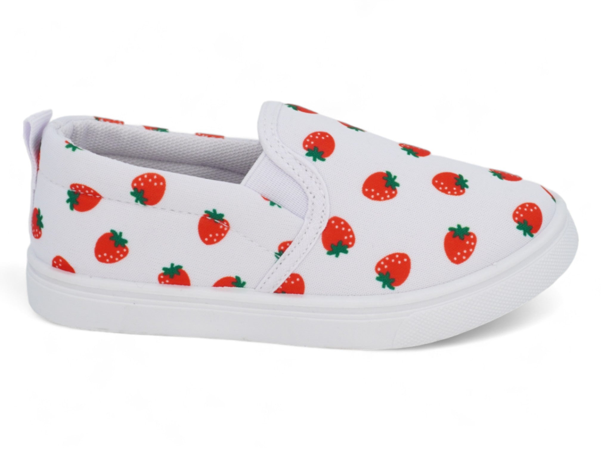 Girls' White Strawberry Slip On