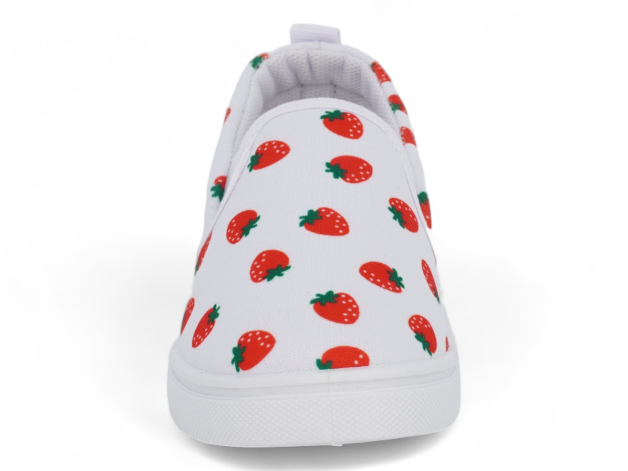 Girls' White Strawberry Slip On
