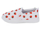 Girls' White Strawberry Slip On
