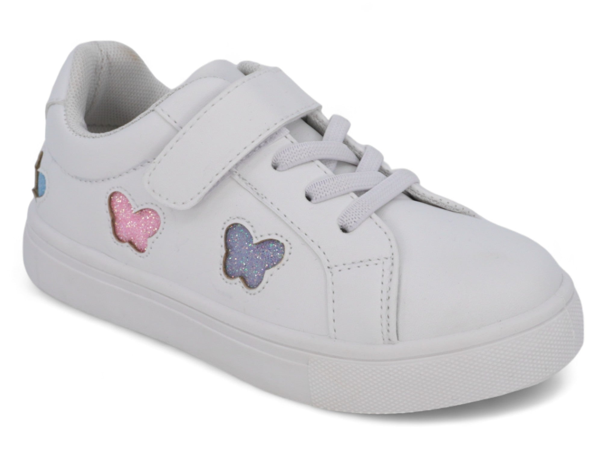 Girls White Butterfly Sneaker