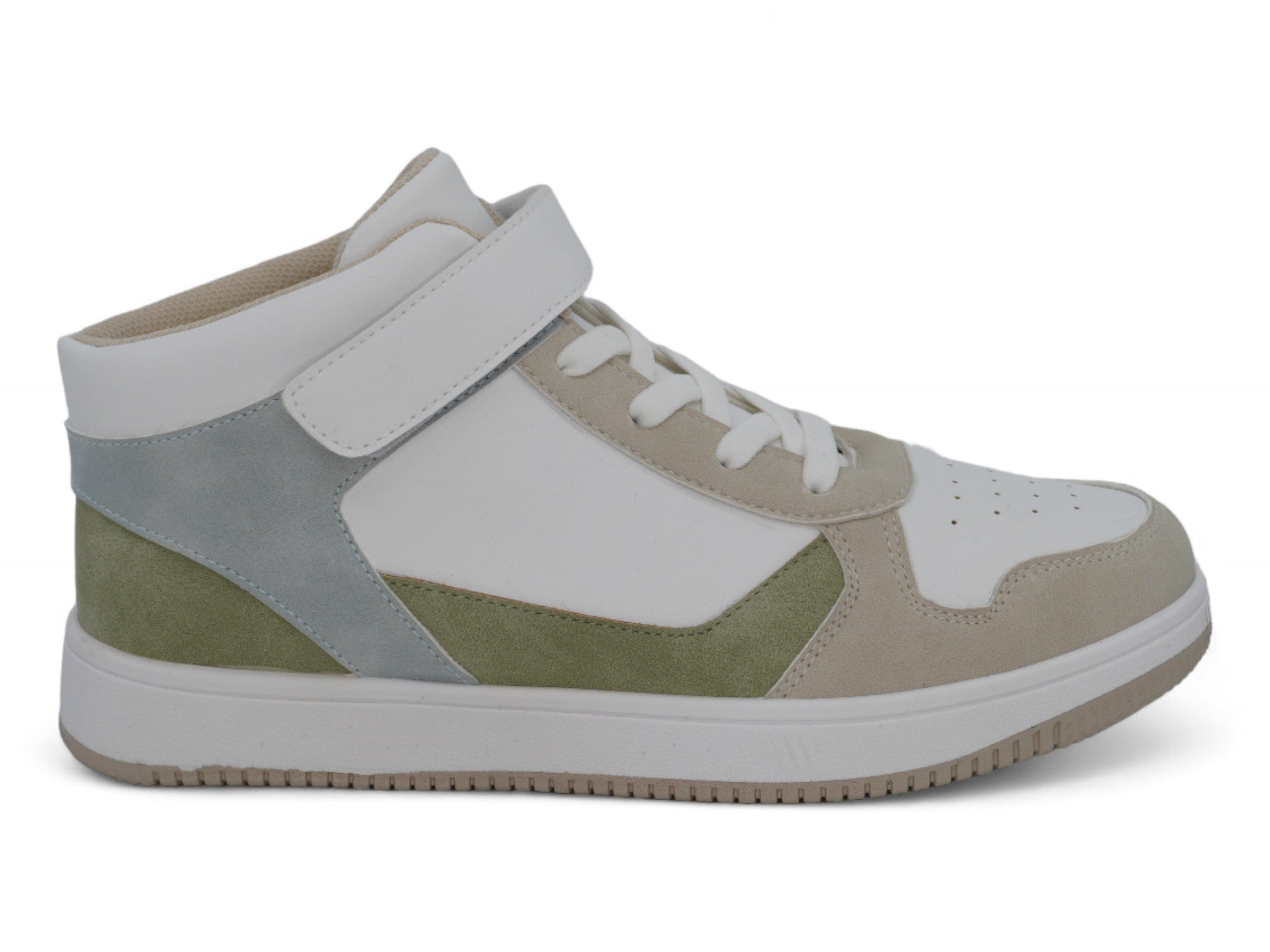 Girls Gray & Blue High Top Sneaker