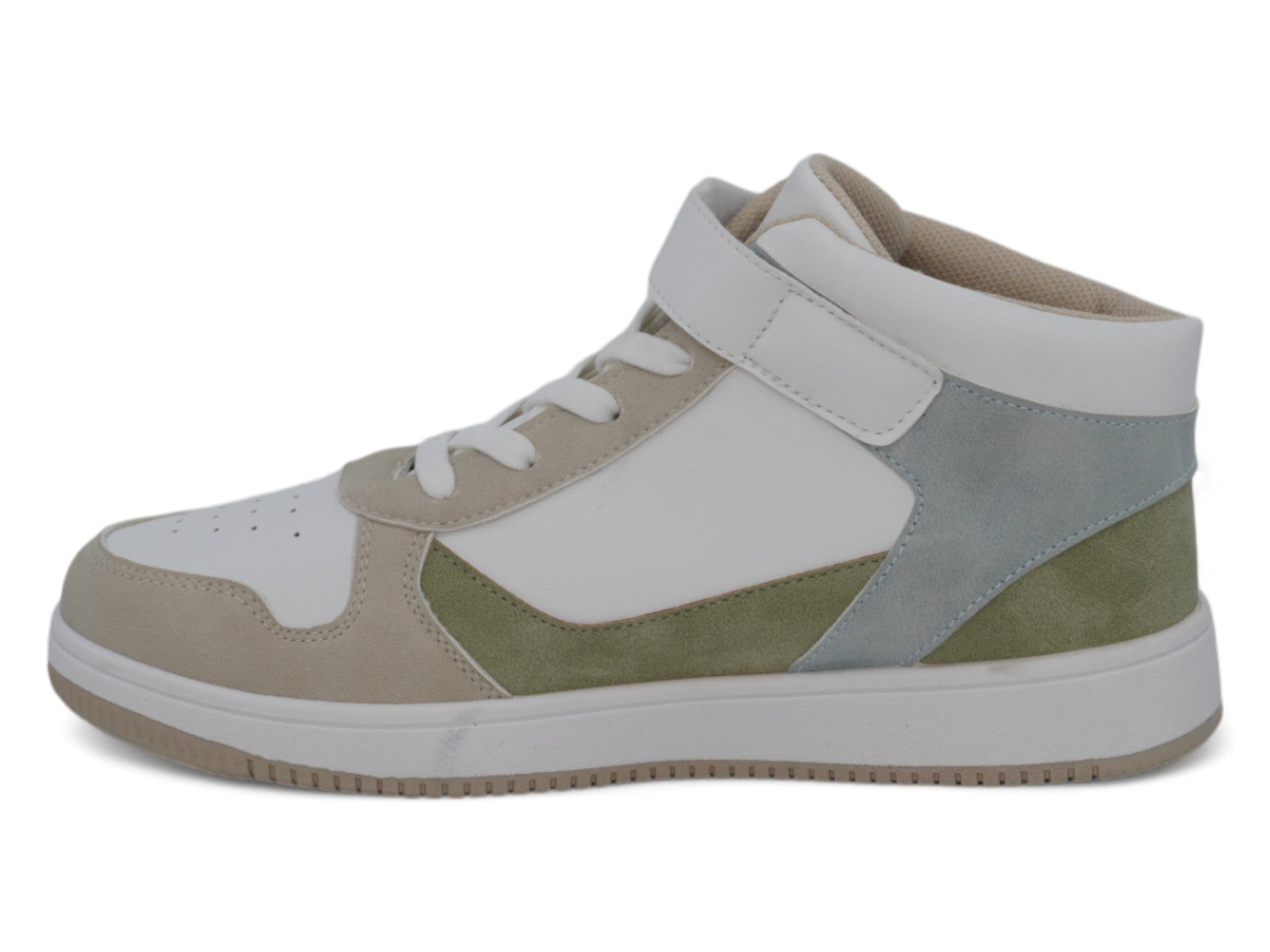 Girls Gray & Blue High Top Sneaker