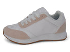 Girls White & Rose Gold Low Top Sneaker