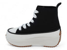 Girls Black Canvas High Top Sneaker