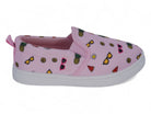Girls Pink Summer Print Slip On