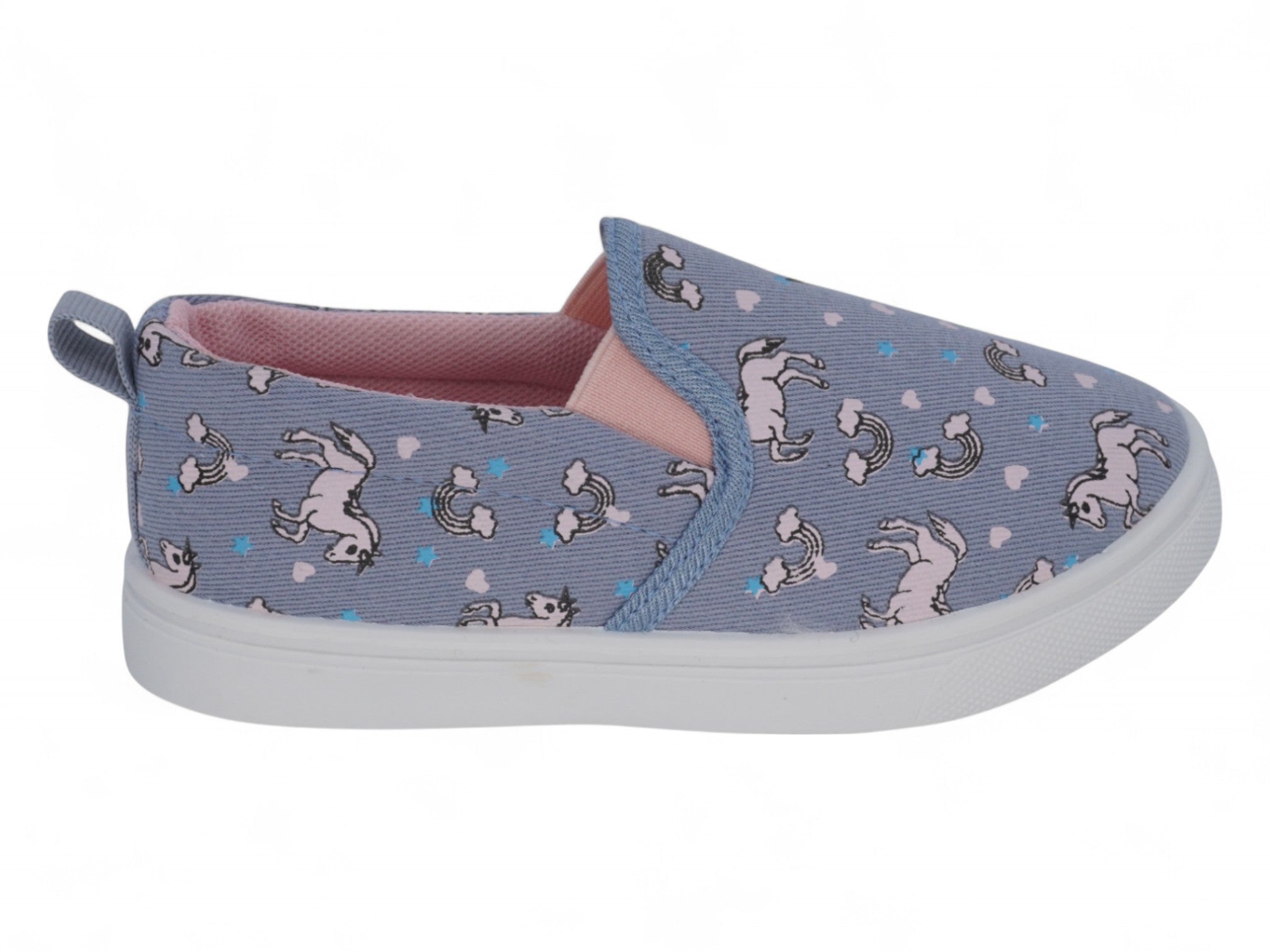 Girls' Blue Unicorn Slip On