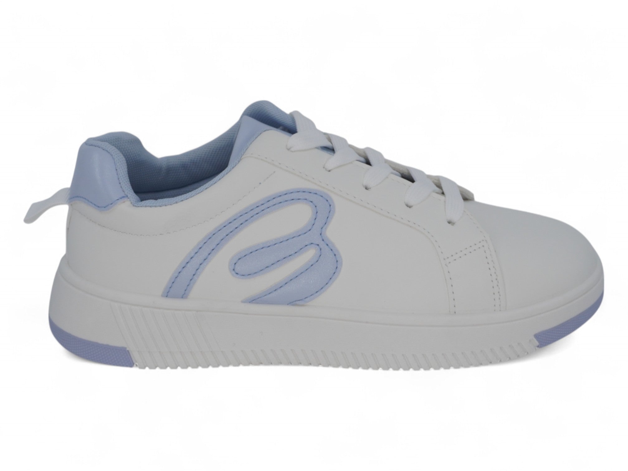 Girls'  Blue B Low Top Court Sneaker