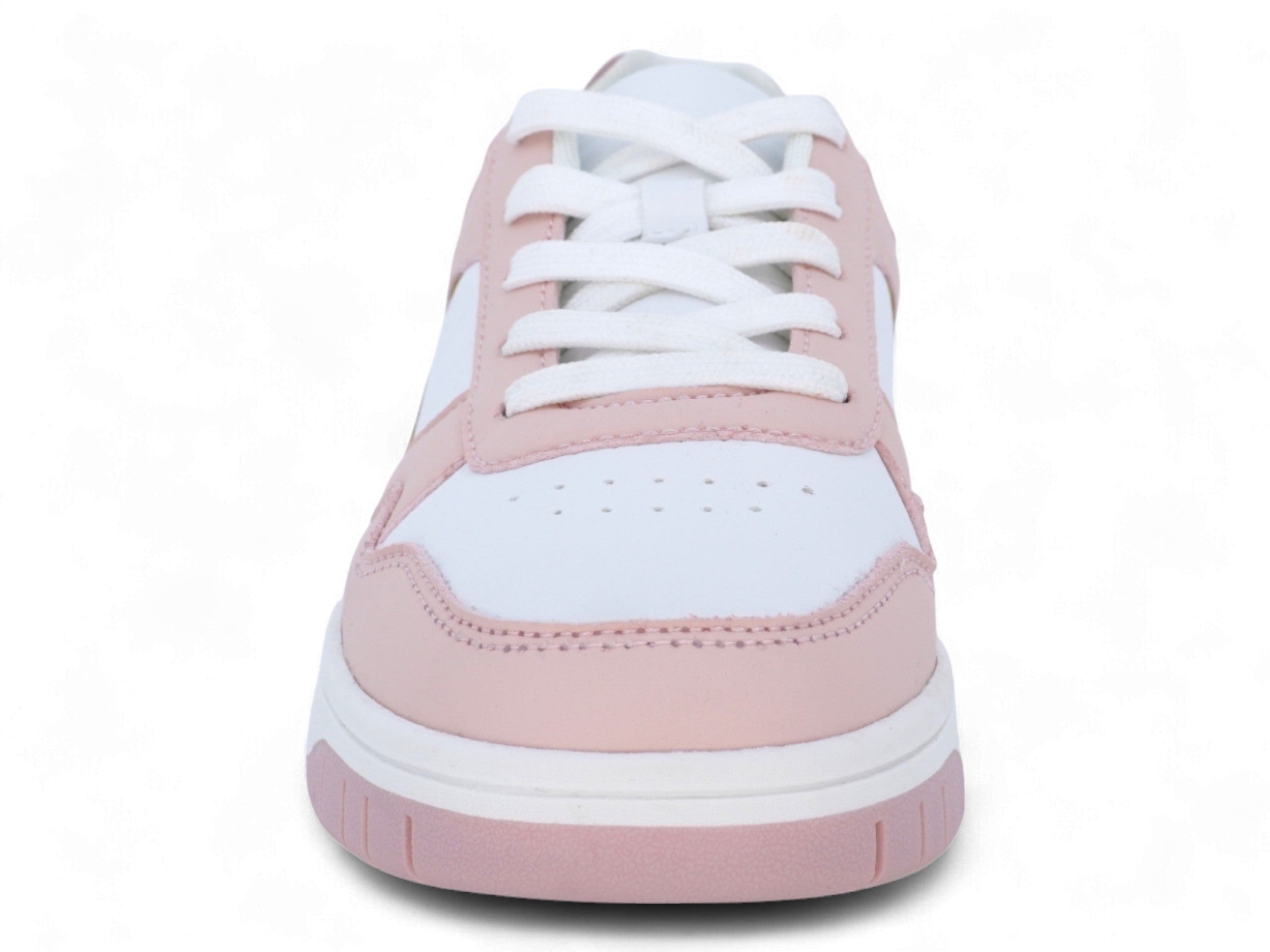 Girls' Pink & White Court Sneaker