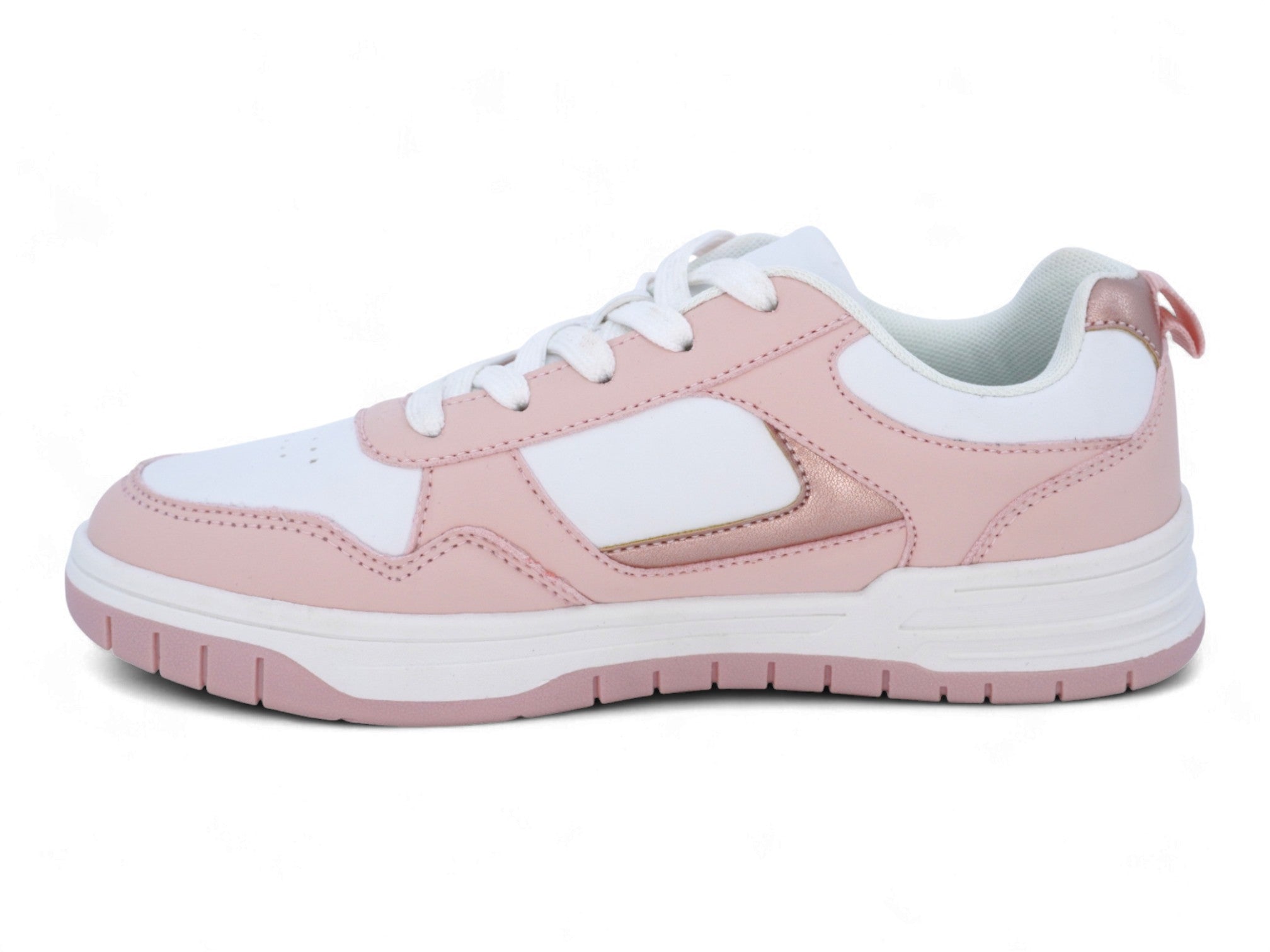 Girls' Pink & White Court Sneaker