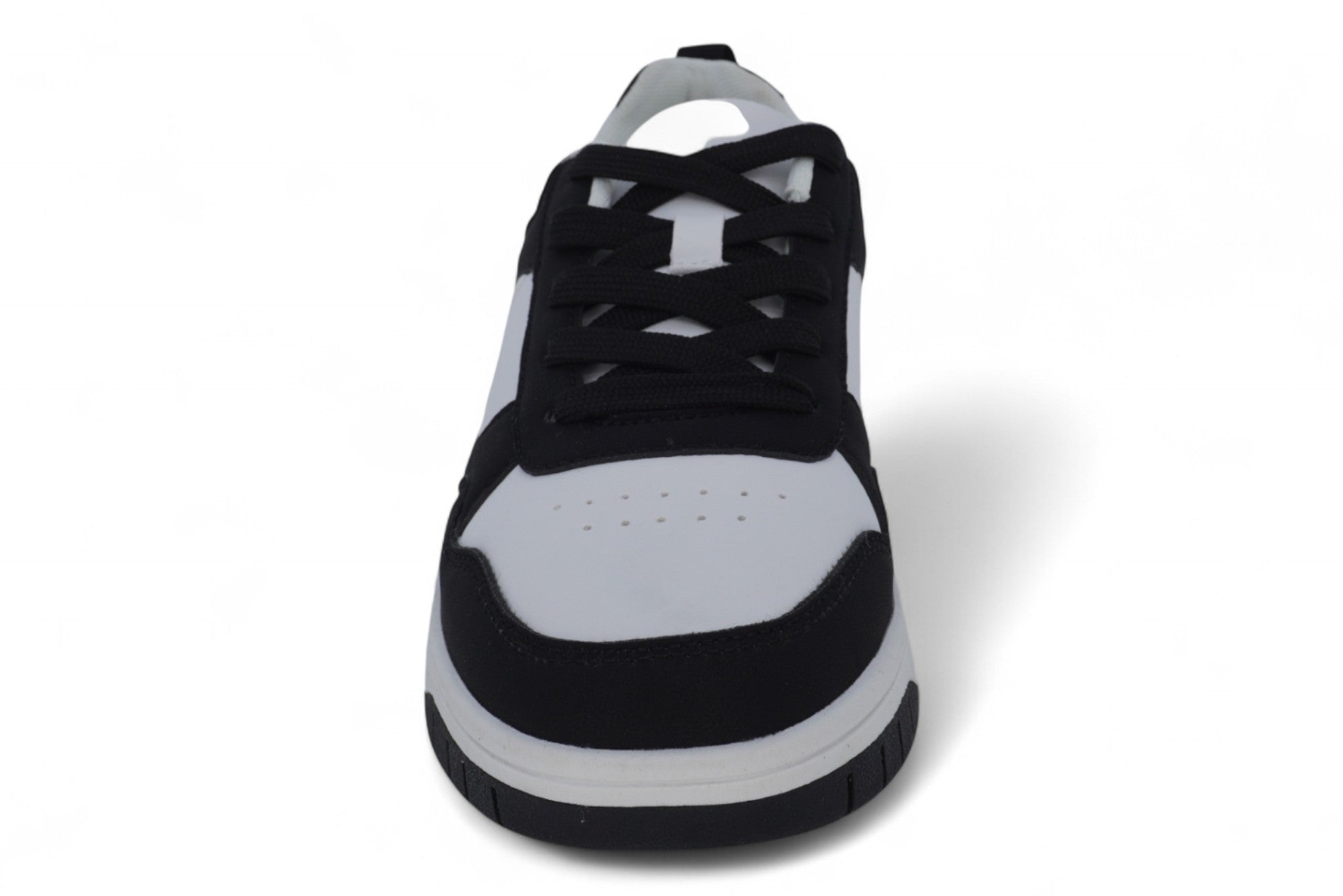 Girls' Black & White Court Sneaker