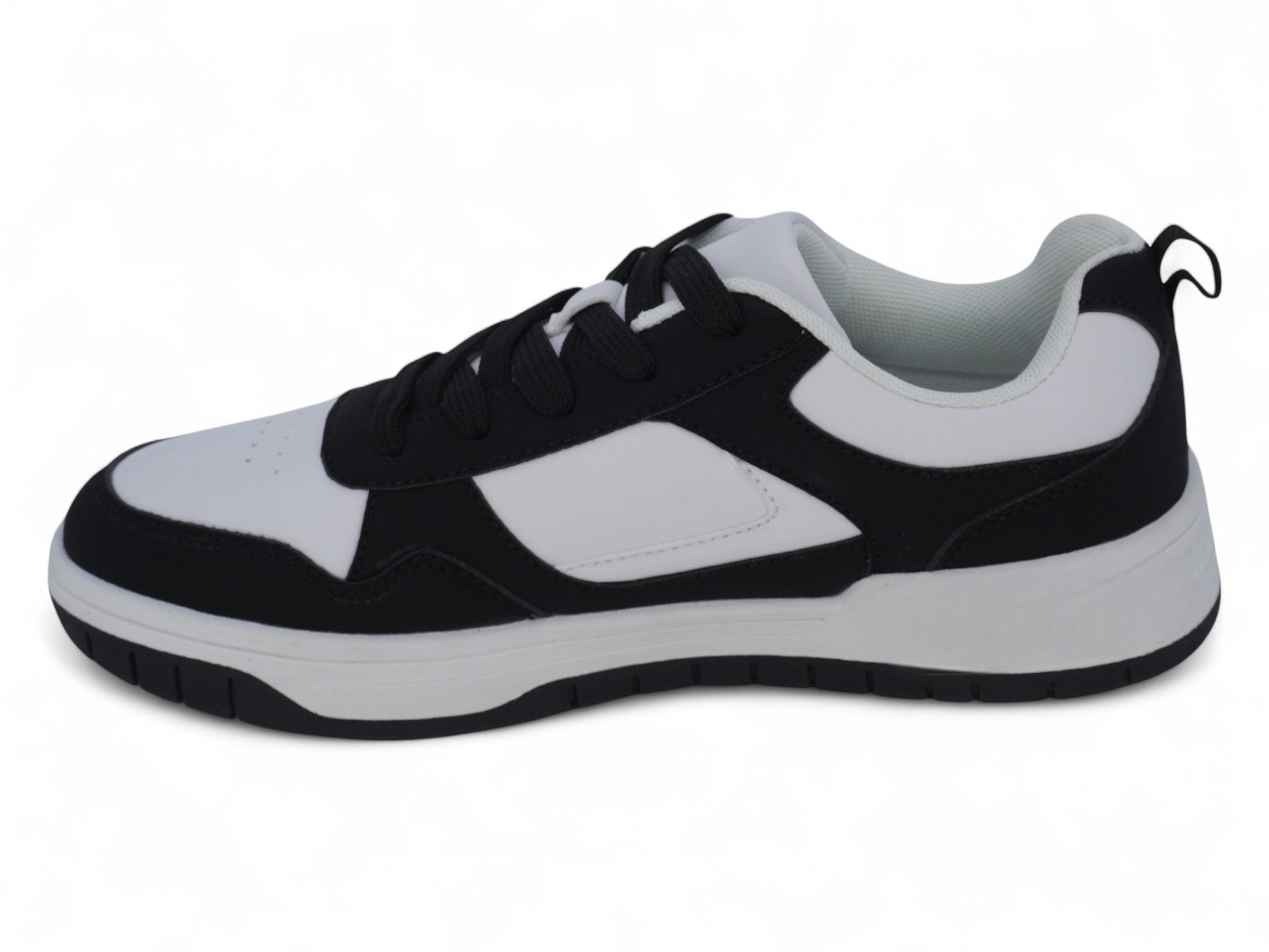 Girls' Black & White Court Sneaker