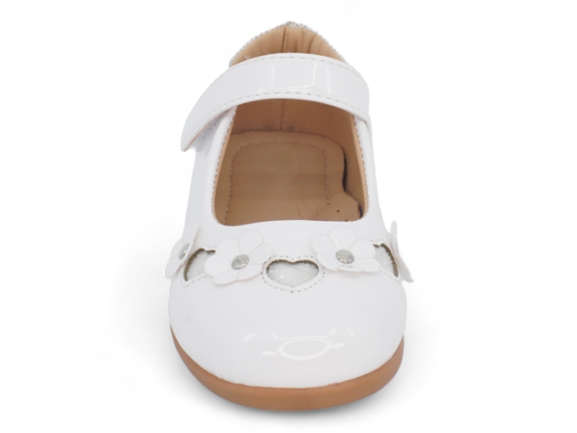Toddler White Patent Fernanda Flat