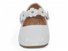Toddler White Gia Flat
