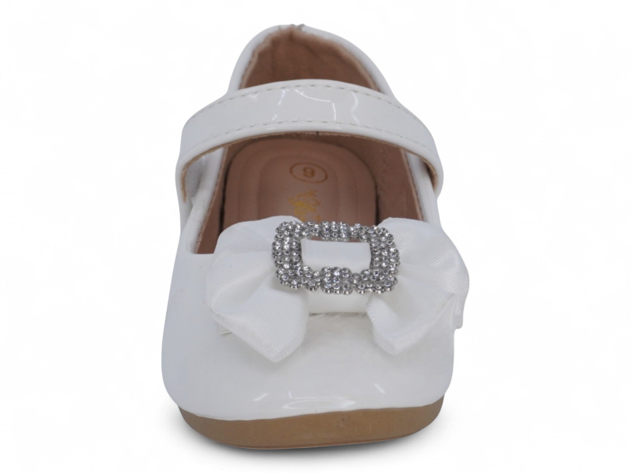 Toddler White Patent Daphne Flat