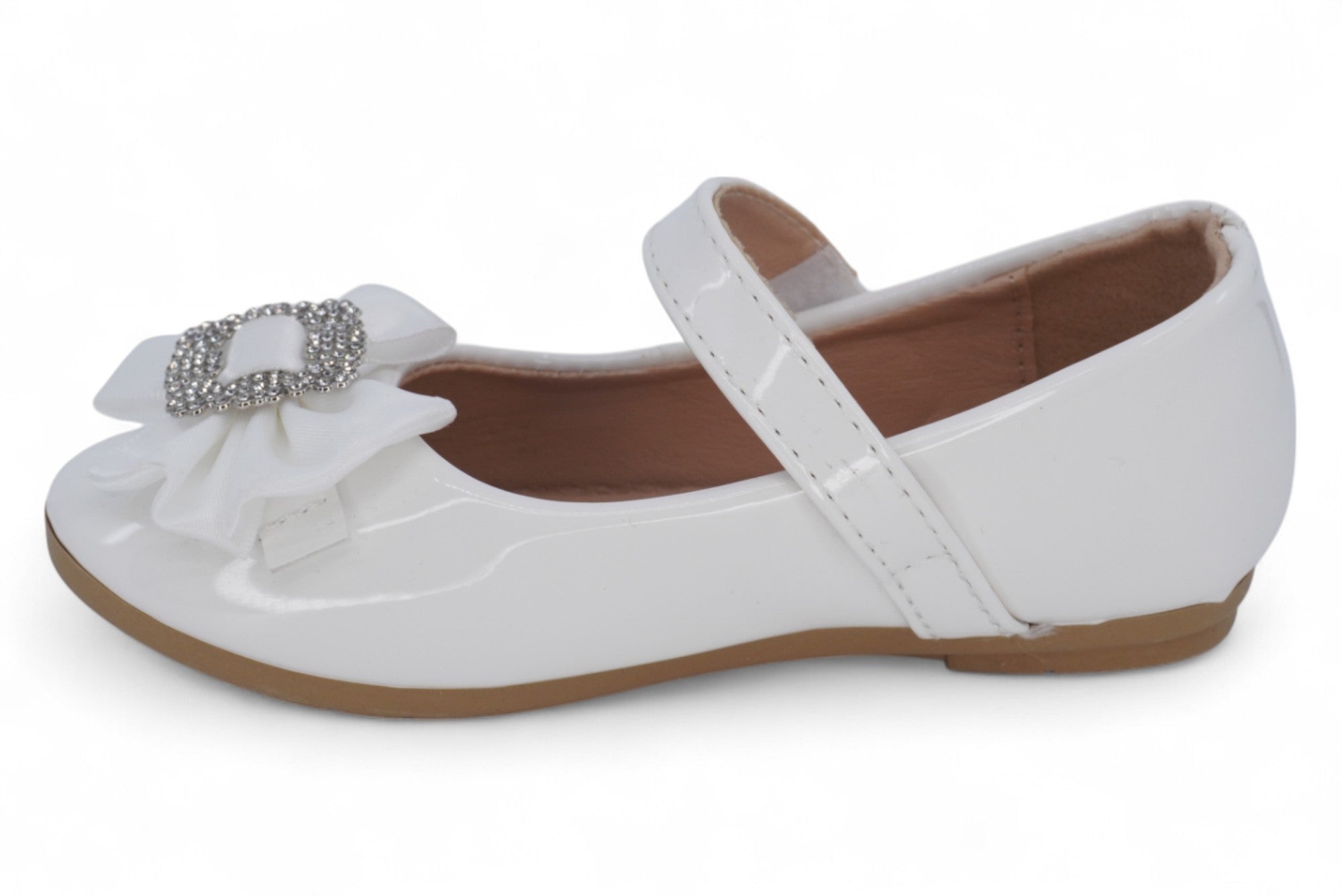 Toddler White Patent Daphne Flat