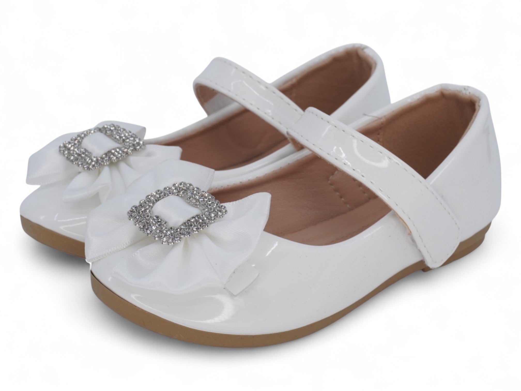 Toddler White Patent Daphne Flat