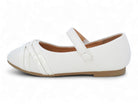 Girls' White Adina Flat