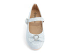Girls' White Patent Lan Flat