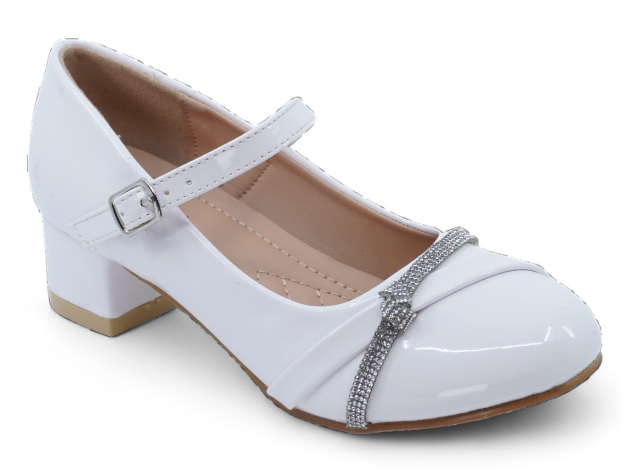 Girls' White Marley Dress Shoe