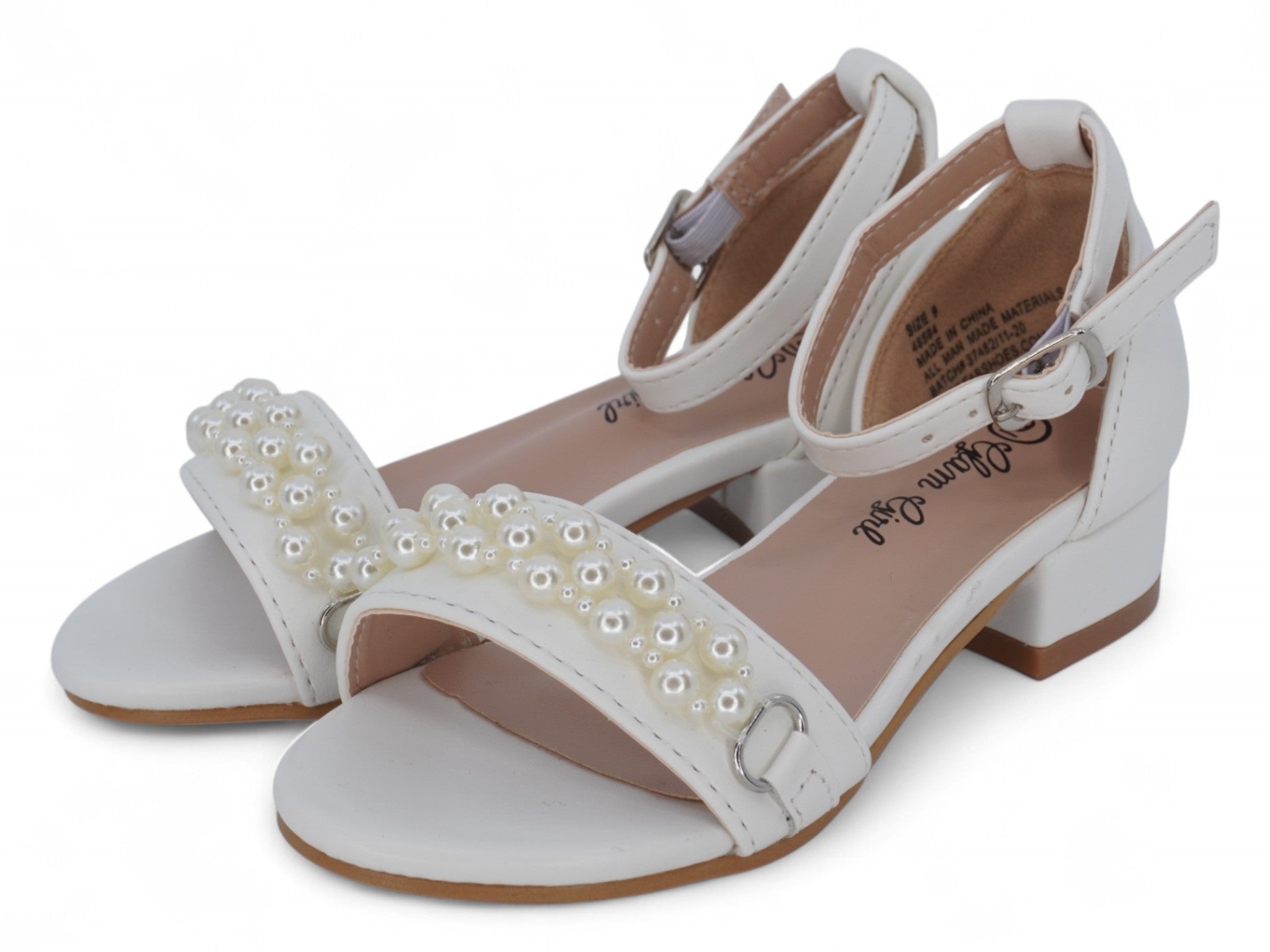 Girls` White Skylar Dress Shoe 13 / White