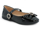 Toddler Black Patent Lan Flat