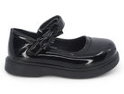 Toddler Black Patent Angelique Flat